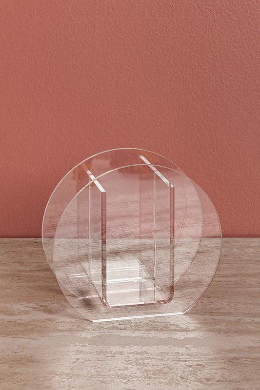 Yuvarlak Minimalist Şeffaf Vazo - QueenBeeIstanbul