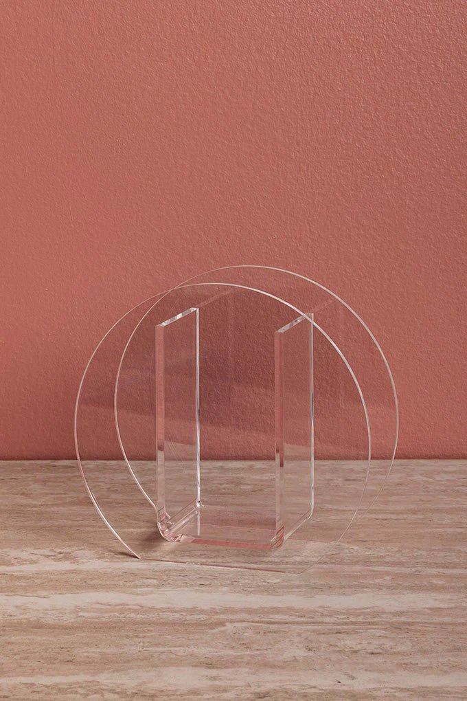 Yuvarlak Minimalist Şeffaf Vazo - QueenBeeIstanbul
