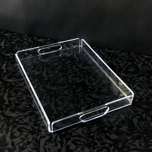 Outlet 36x26cm Dikdörtgen Pleksi Tepsi