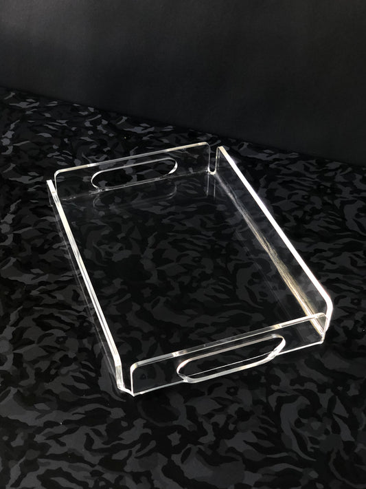 Outlet 25x17cm Dikdörtgen Pleksi Tepsi