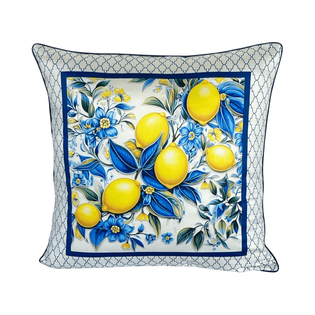 Mediterranean Lemon – Sorrento Bloom Kırlent Kılıfı - QueenBeeIstanbul