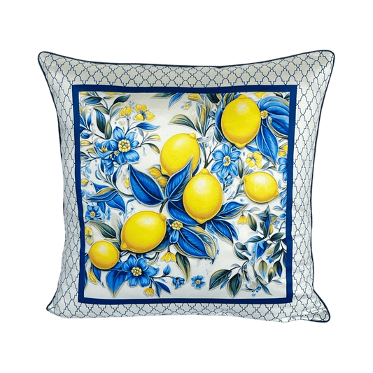Mediterranean Lemon – Sorrento Bloom Kırlent Kılıfı - QueenBeeIstanbul