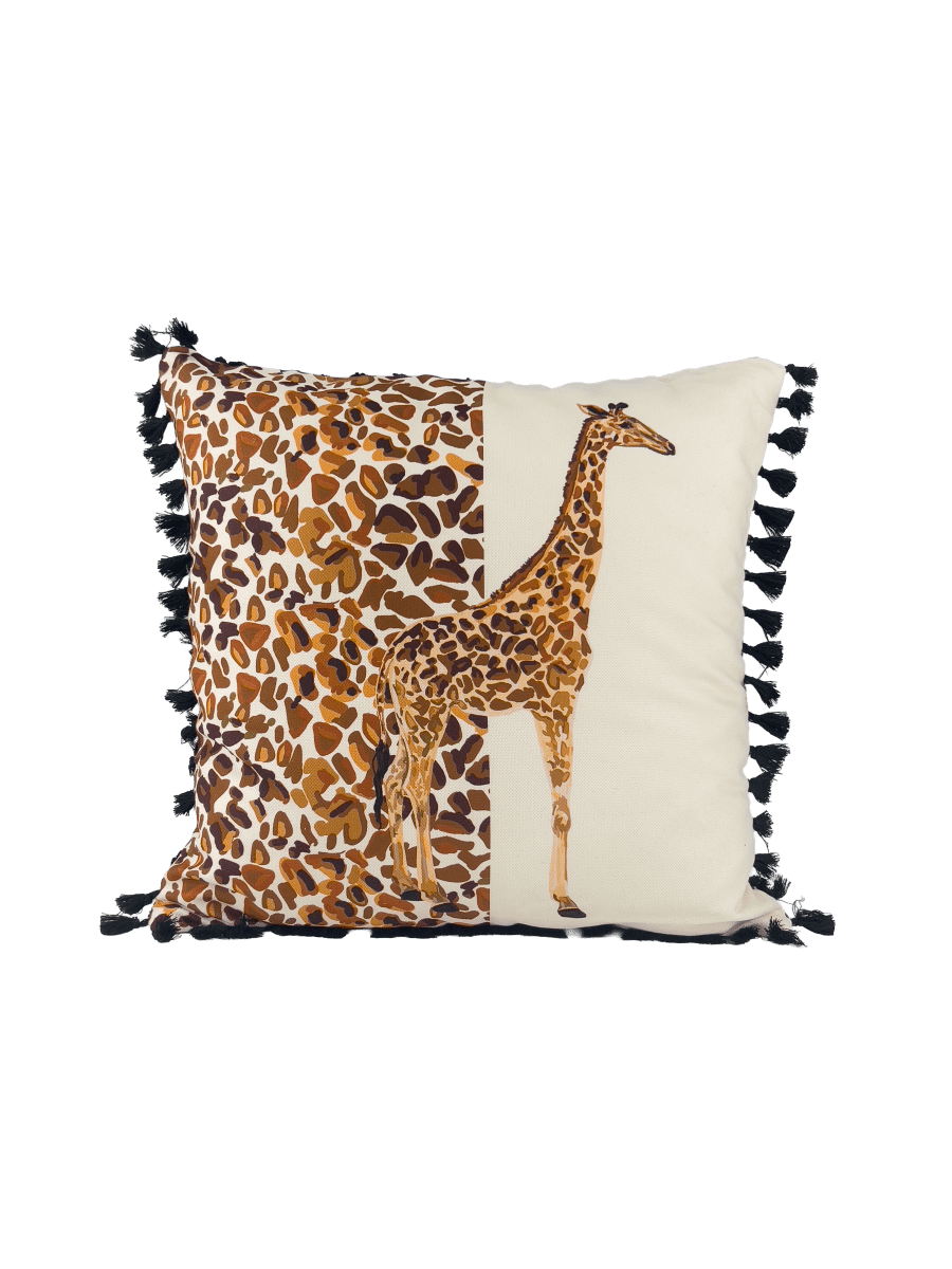 Safari Spirit – Giraffe Glance Kırlent Kılıfı - QueenBeeIstanbul