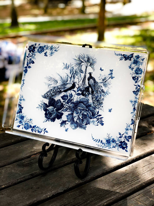 <transcy>Bleu Figure Plexi Tray - طاووس -</transcy>