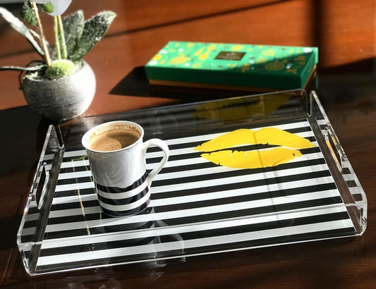 Lips Patterned Plexi Tray