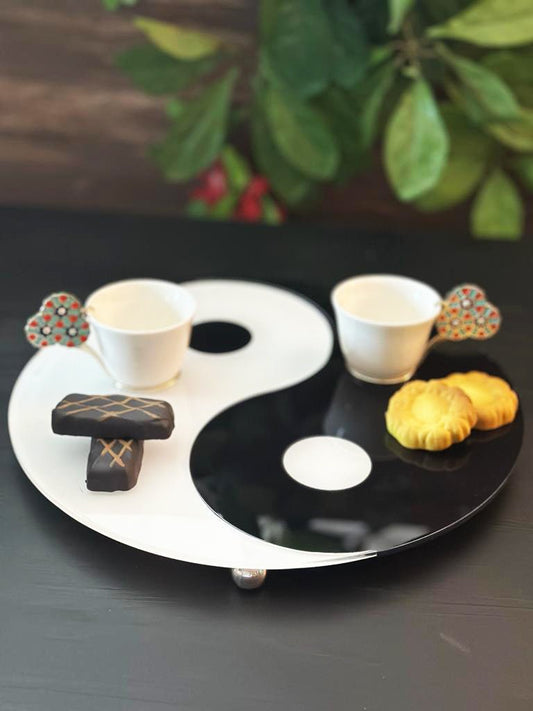 Yin Yang Sunum Tepsi ve Standı - QueenBeeIstanbul