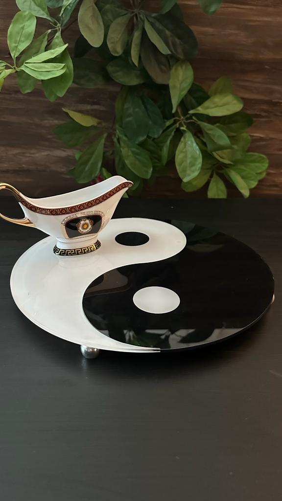Yin Yang Sunum Tepsi ve Standı - QueenBeeIstanbul